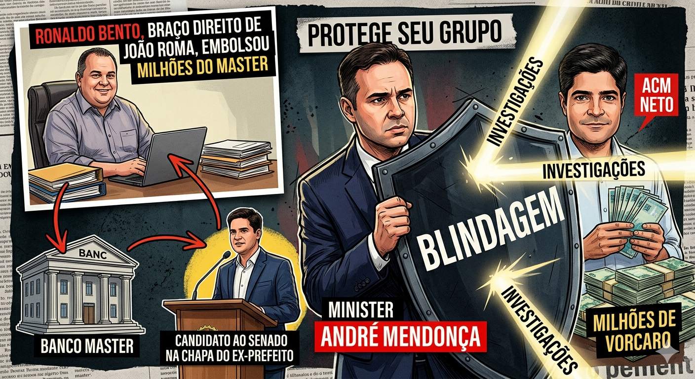 Imagem de André Mendonça blinda ACM Neto, que recebeu milhões de Vorcaro, e protege seu grupo de investigações