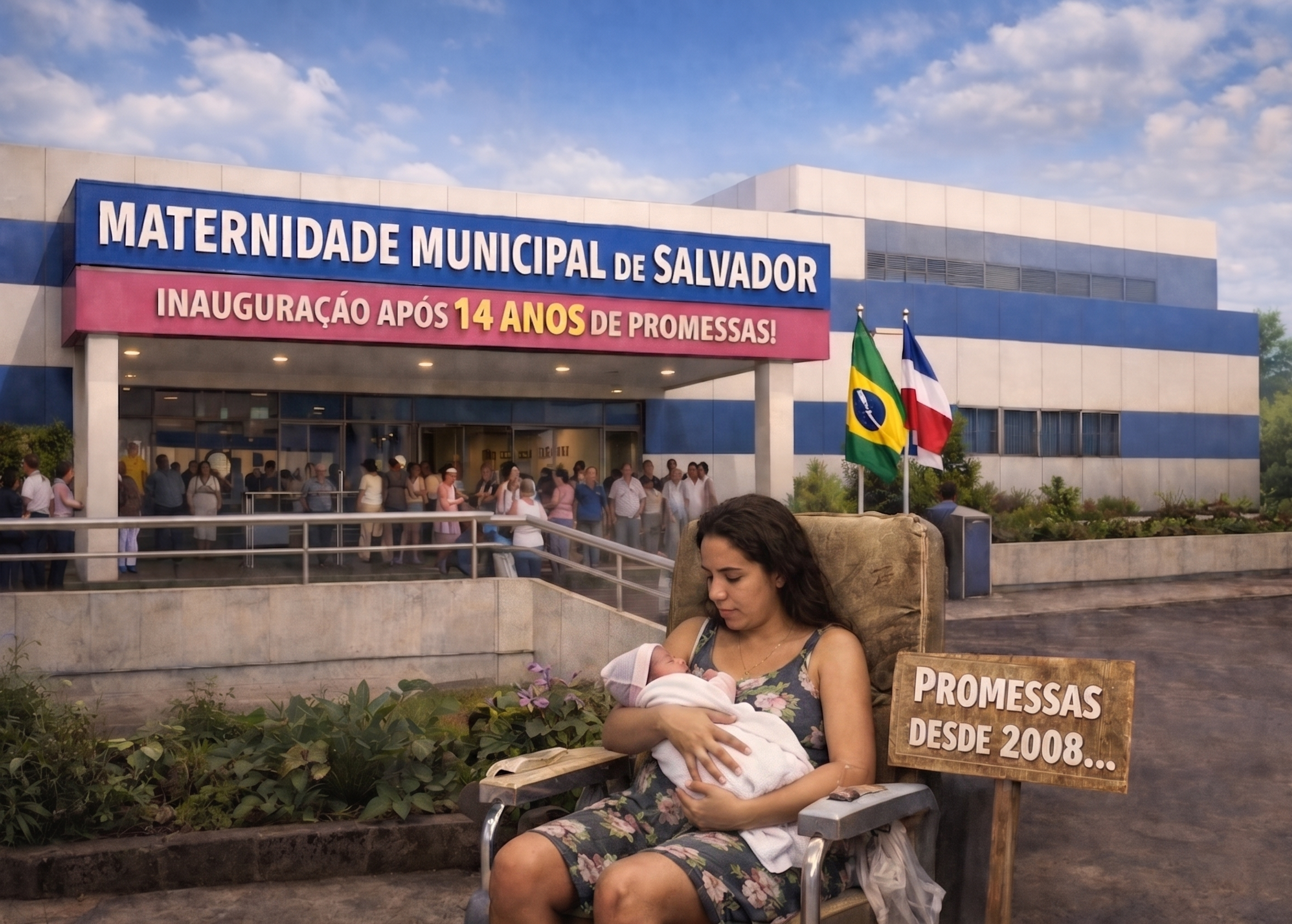 Imagem de Enquanto o Governo da Bahia chega a 55 hospitais, prefeitura de Salvador inaugura uma maternidade após 14 anos de promessas