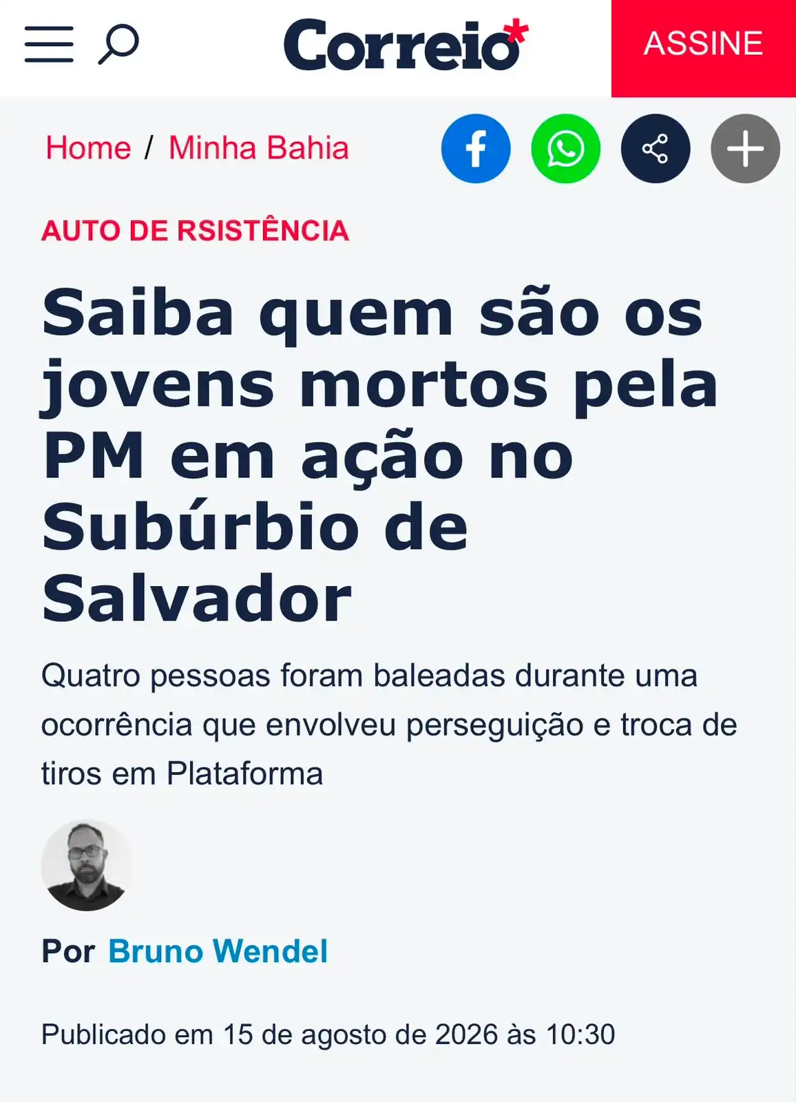 Imagem de Jornal de ACM Neto classifica quatro integrantes do CV como “jovens mortos”