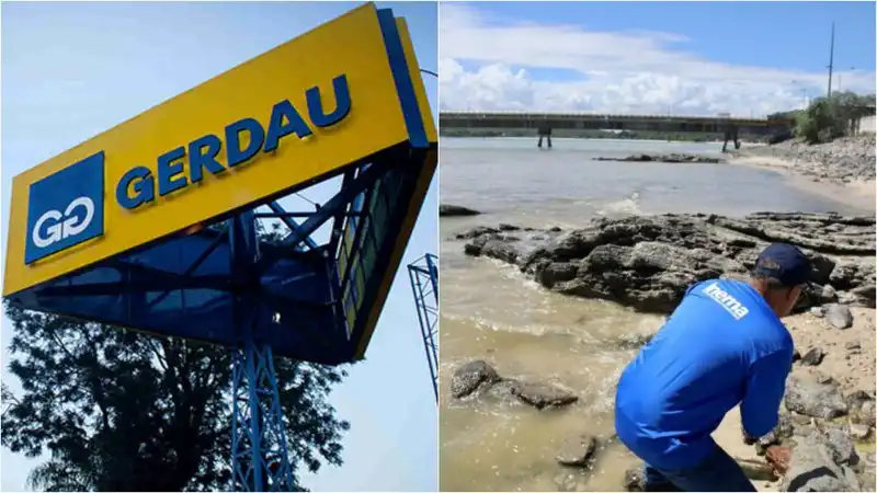 Imagem de Gerdau é multada em R$ 50 milhões pelo Inema por contaminação em praia de São Tomé de Paripe