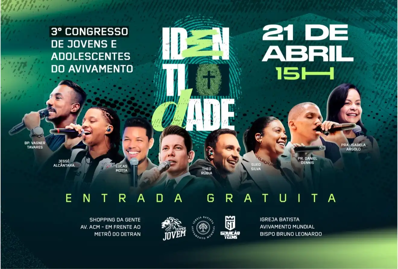 Imagem de Salvador recebe congresso jovem de igreja liderada pelo Bispo Bruno Leonardo no dia 21 de abril