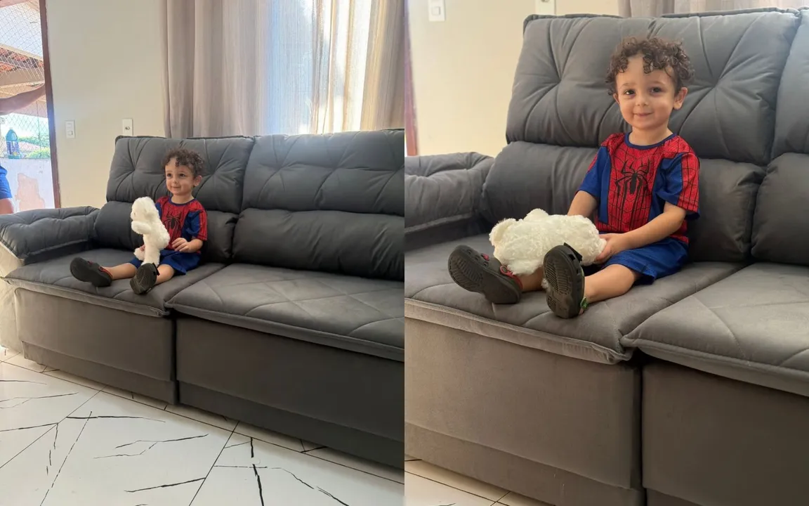 Imagem de Criança de 2 anos surpreende família ao comprar sofá parcelado em 10x